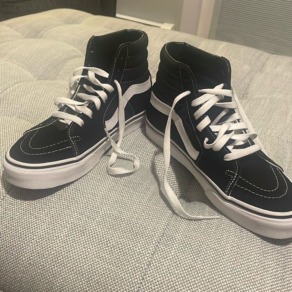 Black and white vans